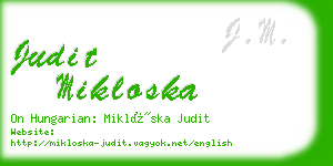 judit mikloska business card